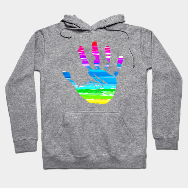 Abstract Hand Palm Print Design